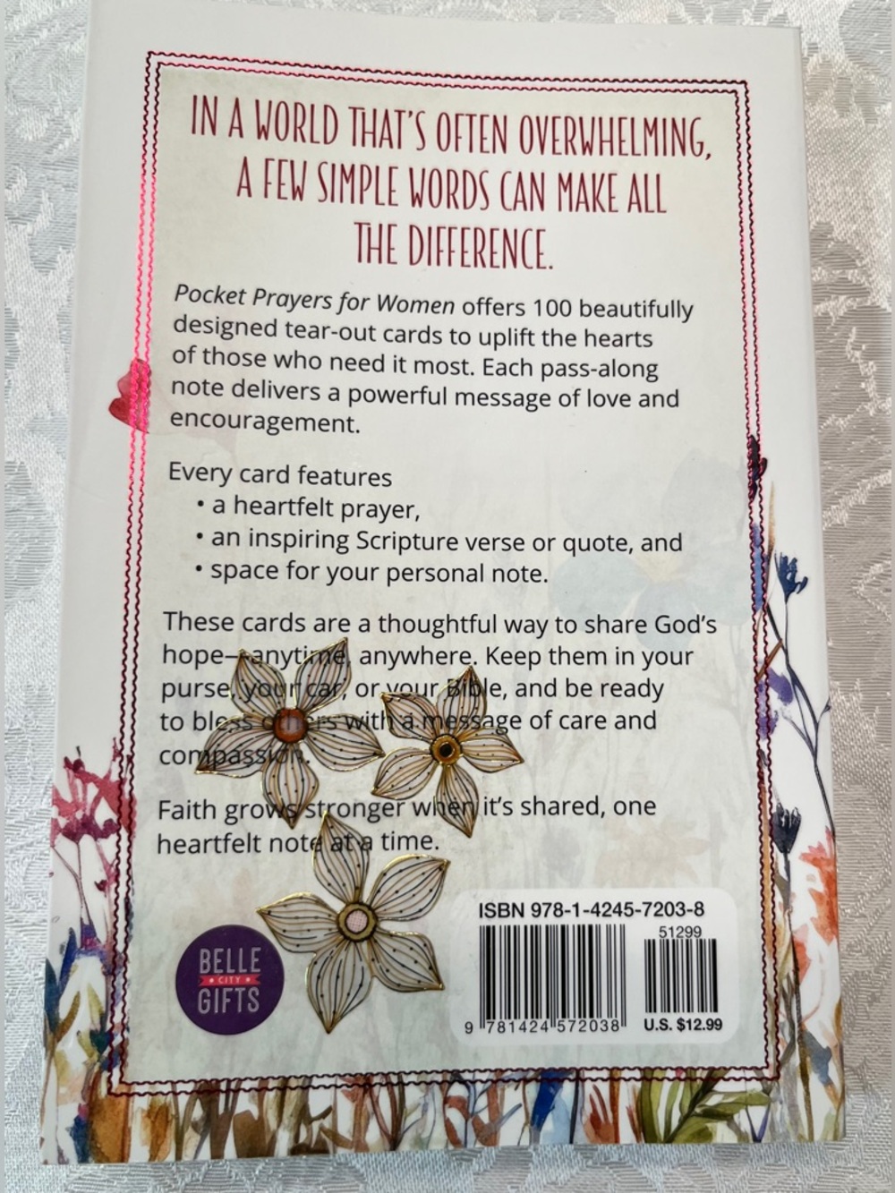 Pocket Prayers for Women - Floral Card Set of 100 Prayer Cards NWT - Picture 2 of 10